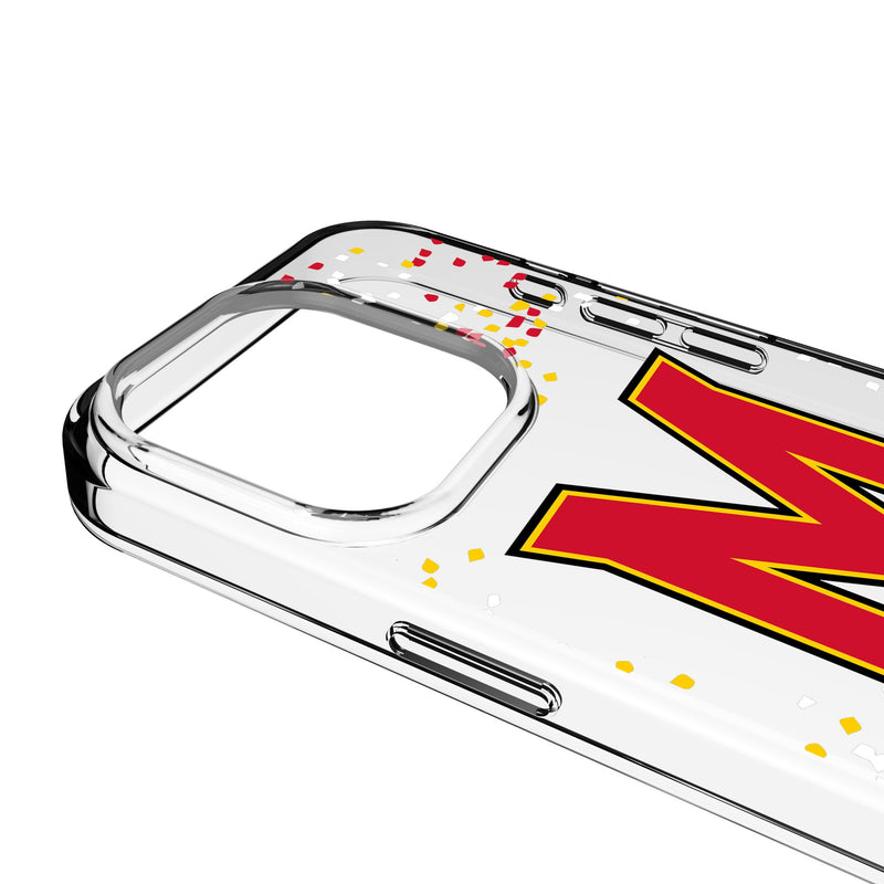University of Maryland Terrapins Confetti iPhone Clear Phone Case for Apple iPhone Detail.Jpg