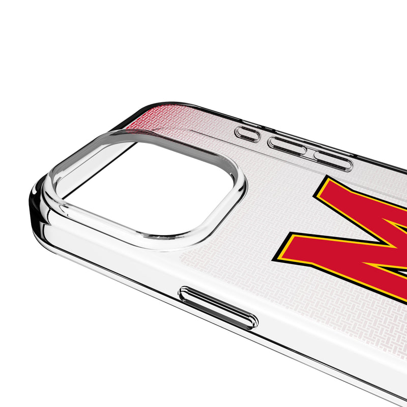 University of Maryland Terrapins Linen iPhone Clear Phone Case for Apple iPhone Detail.Jpg