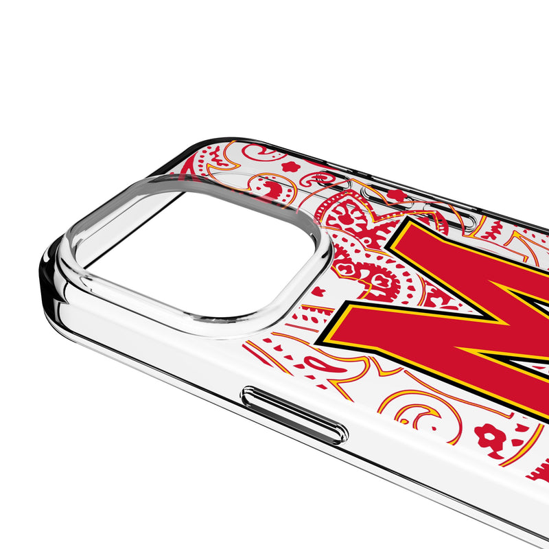 University of Maryland Terrapins Paisley iPhone Clear Phone Case for Apple iPhone Detail.Jpg