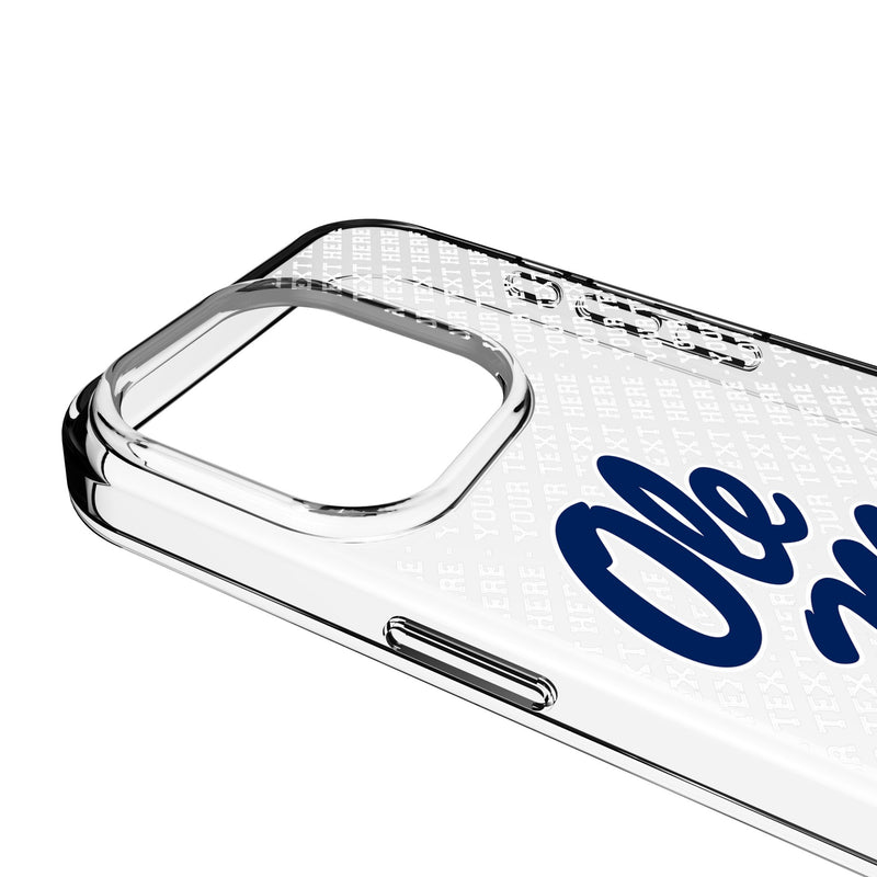 University of Mississippi Rebels Personalized EndZone Plus iPhone Clear Phone Case for Apple iPhone Detail.Jpg