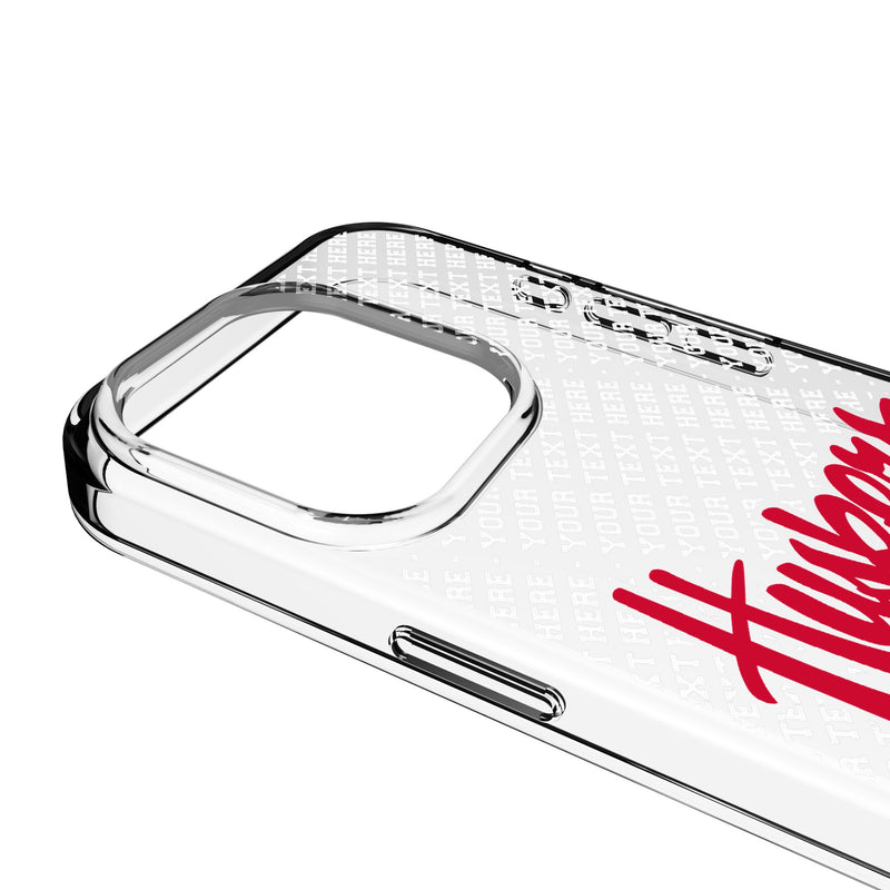University of Nebraska Huskers Personalized EndZone Plus iPhone Clear Phone Case for Apple iPhone Detail.Jpg