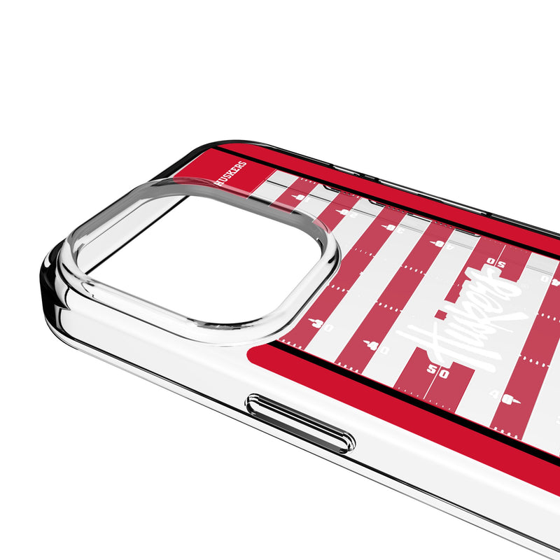 University of Nebraska Huskers Field iPhone Clear Phone Case for Apple iPhone Detail.Jpg