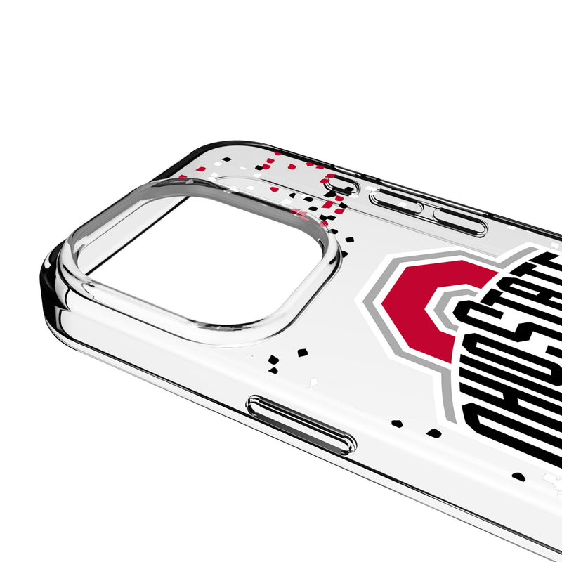 Ohio State University Buckeyes Confetti iPhone Clear Phone Case for Apple iPhone Detail.Jpg