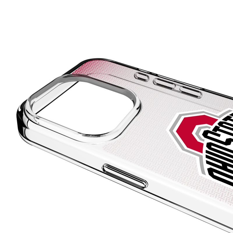 Ohio State University Buckeyes Linen iPhone Clear Phone Case for Apple iPhone Detail.Jpg