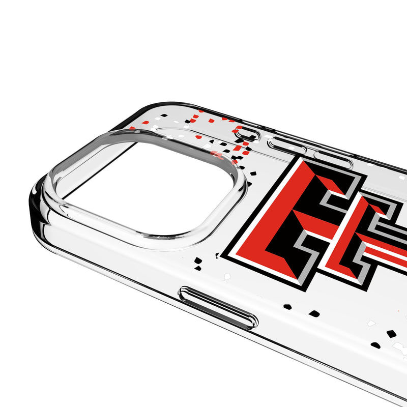 Texas Tech Red Raiders Confetti iPhone Clear Phone Case for Apple iPhone Detail.Jpg
