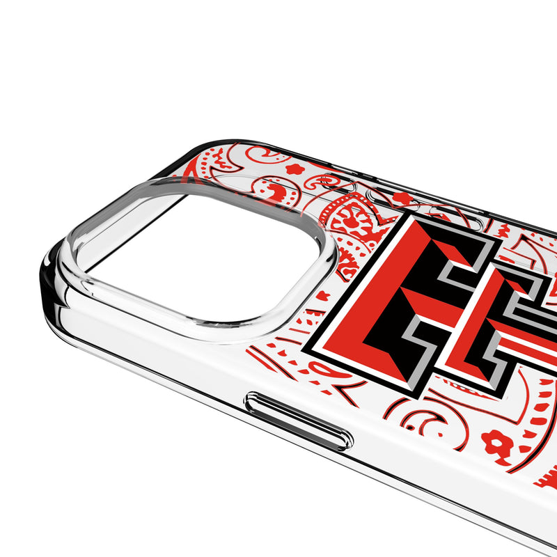 Texas Tech Red Raiders Paisley iPhone Clear Phone Case for Apple iPhone Detail.Jpg
