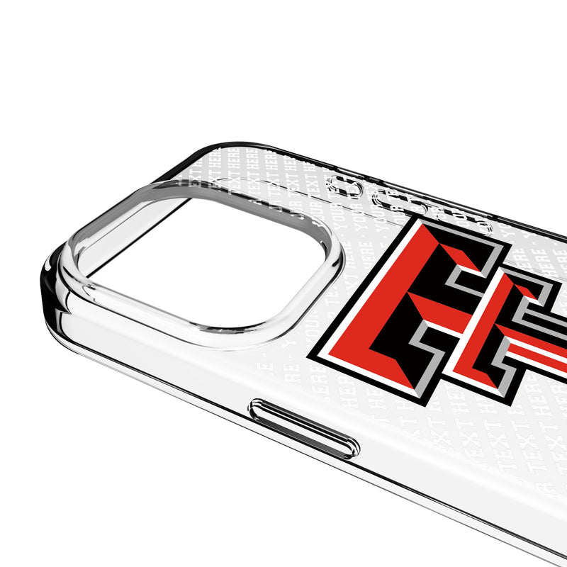 Texas Tech Red Raiders Personalized EndZone Plus iPhone Clear Phone Case for Apple iPhone Detail.Jpg