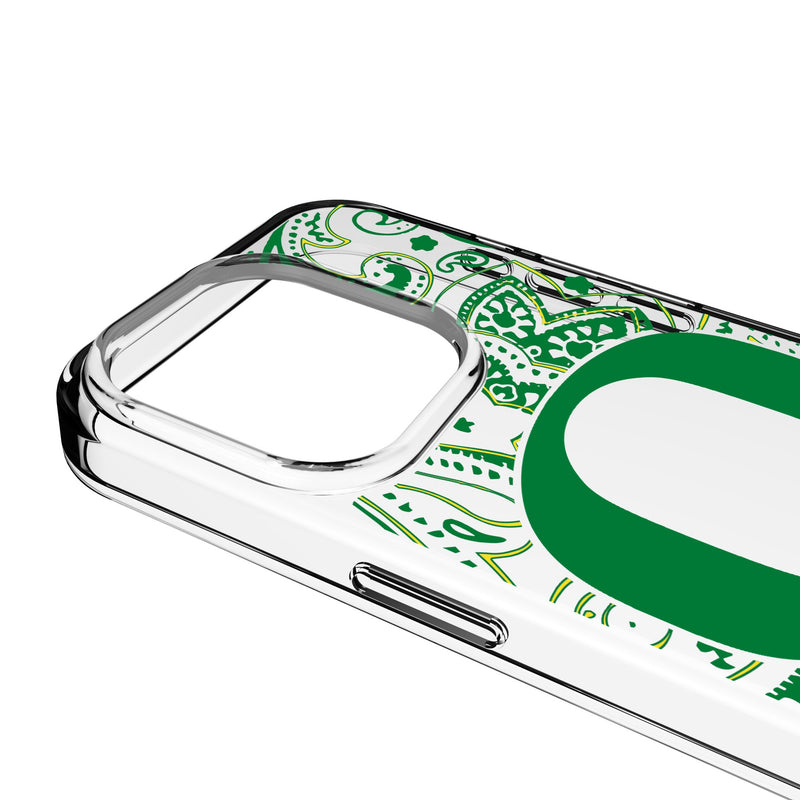 University of Oregon Ducks Paisley iPhone Clear Phone Case for Apple iPhone Detail.Jpg