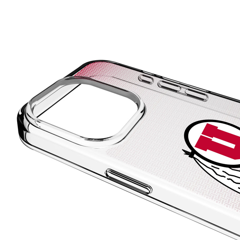 University of Utah Utes Linen iPhone Clear Phone Case for Apple iPhone Detail.Jpg