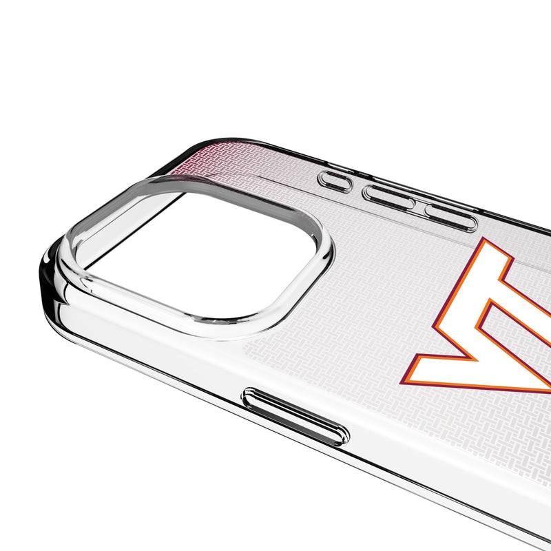Virginia Tech Hokies Linen iPhone Clear Phone Case for Apple iPhone Detail.Jpg