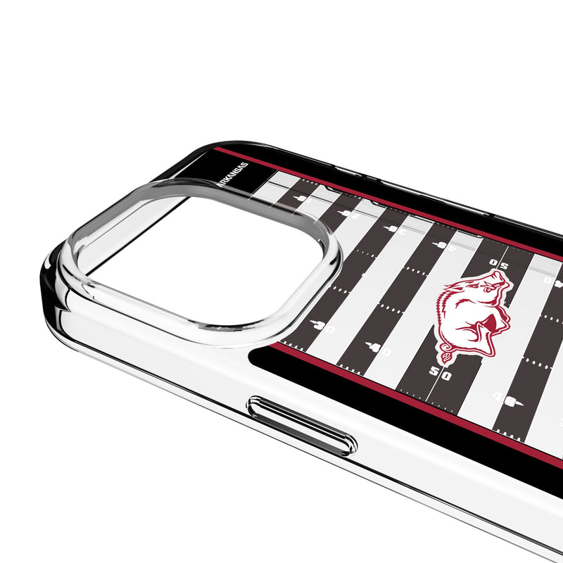 University of Arkansas Fayetteville Razorbacks Field iPhone Clear Phone Case for Apple iPhone Detail.Jpg