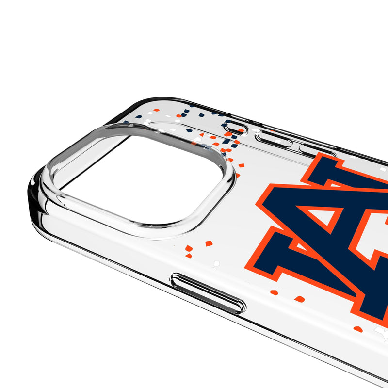 University of Auburn Tigers Confetti iPhone Clear Phone Case for Apple iPhone Detail.Jpg