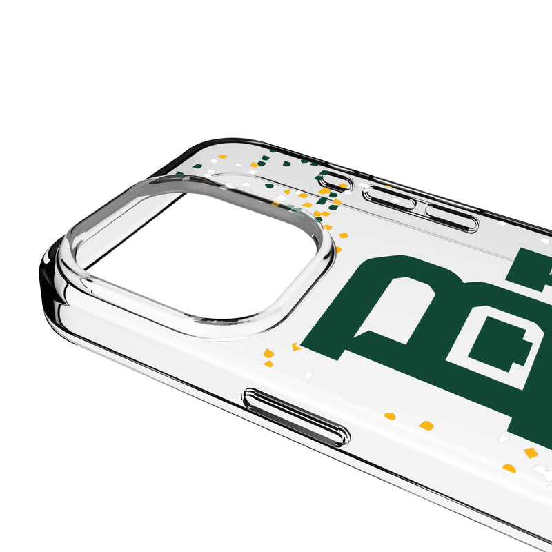 Baylor University Bears Confetti iPhone Clear Phone Case for Apple iPhone Detail.Jpg