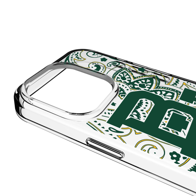 Baylor University Bears Paisley iPhone Clear Phone Case for Apple iPhone Detail.Jpg