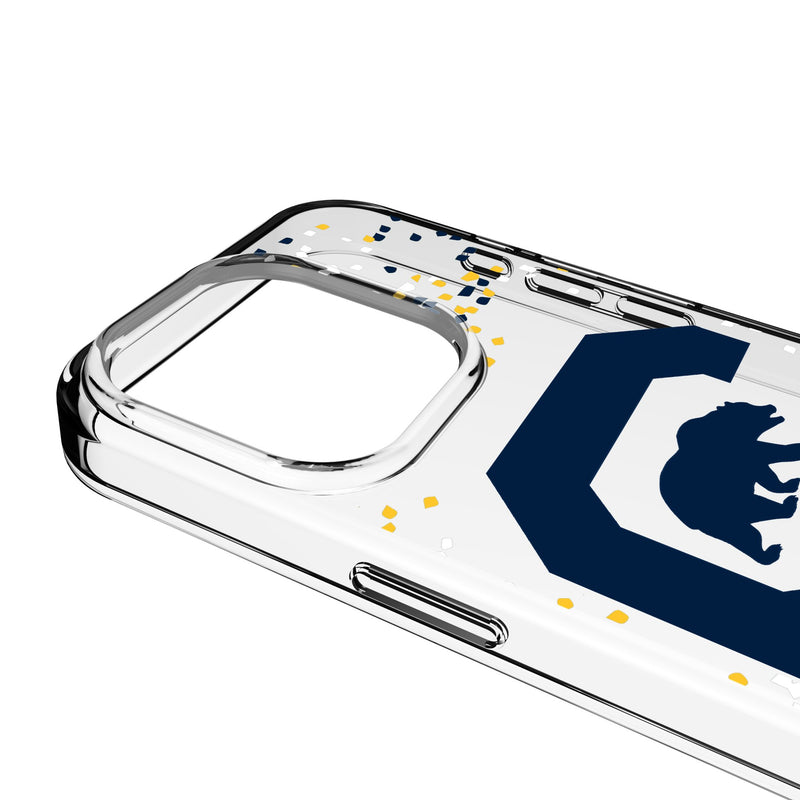 University of California Berkeley Golden Bears Confetti iPhone Clear Phone Case for Apple iPhone Detail.Jpg