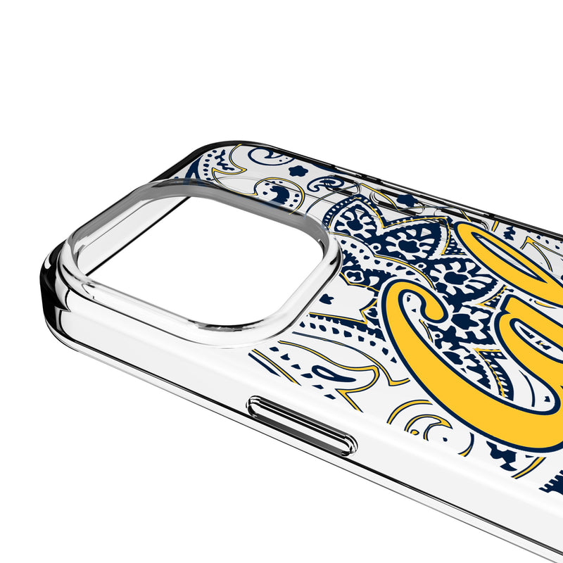 University of California Berkeley Golden Bears Paisley iPhone Clear Phone Case for Apple iPhone Detail.Jpg