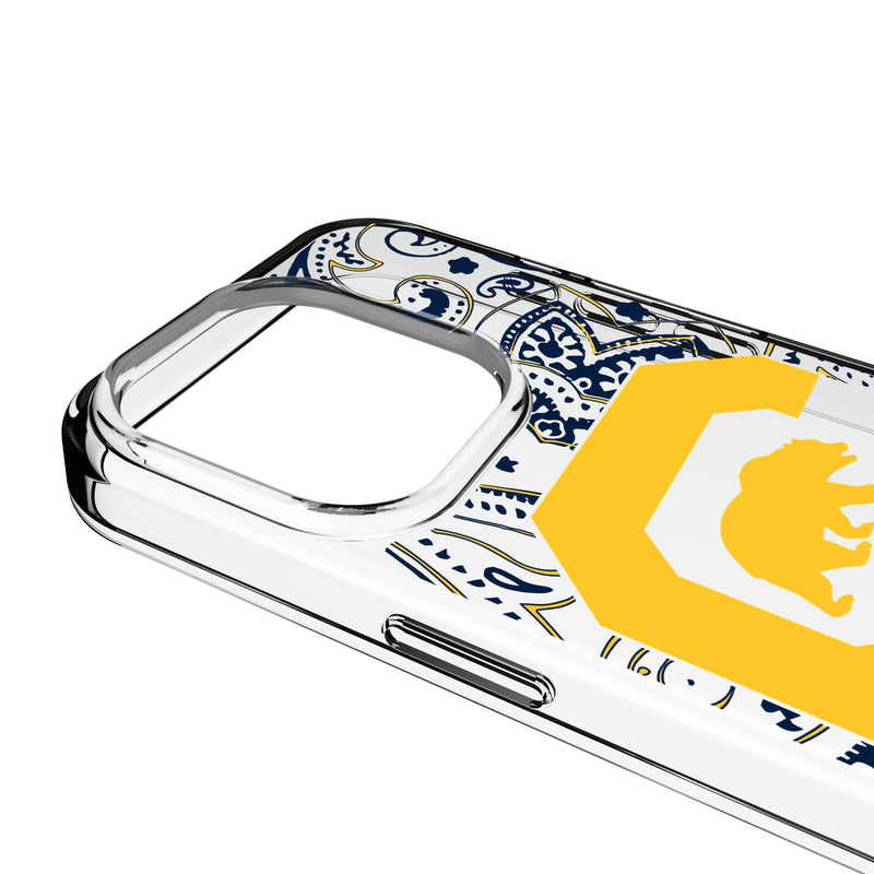 University of California Berkeley Golden Bears Paisley iPhone Clear Phone Case for Apple iPhone Detail.Jpg