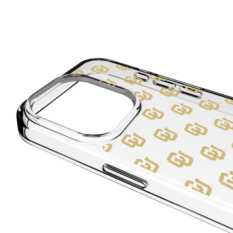 University of Colorado Buffaloes Fashion Pattern iPhone Clear Phone Case for Apple iPhone Detail.Jpg