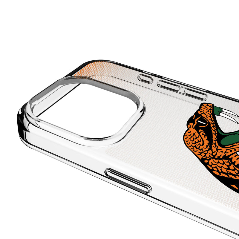 Florida A&M University Rattlers Linen iPhone Clear Phone Case for Apple iPhone Detail.Jpg