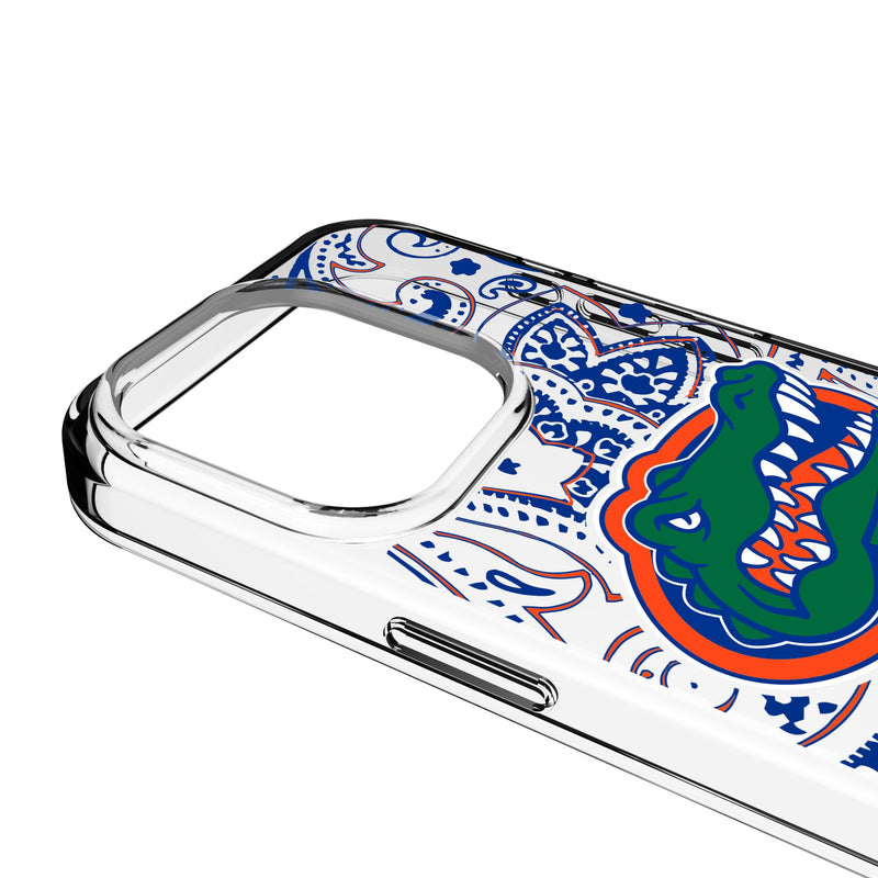 University of Florida Gators Paisley iPhone Clear Phone Case for Apple iPhone Detail.Jpg