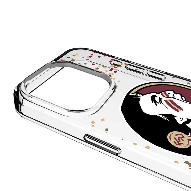 Florida State University Seminoles Confetti iPhone Clear Phone Case for Apple iPhone Detail.Jpg