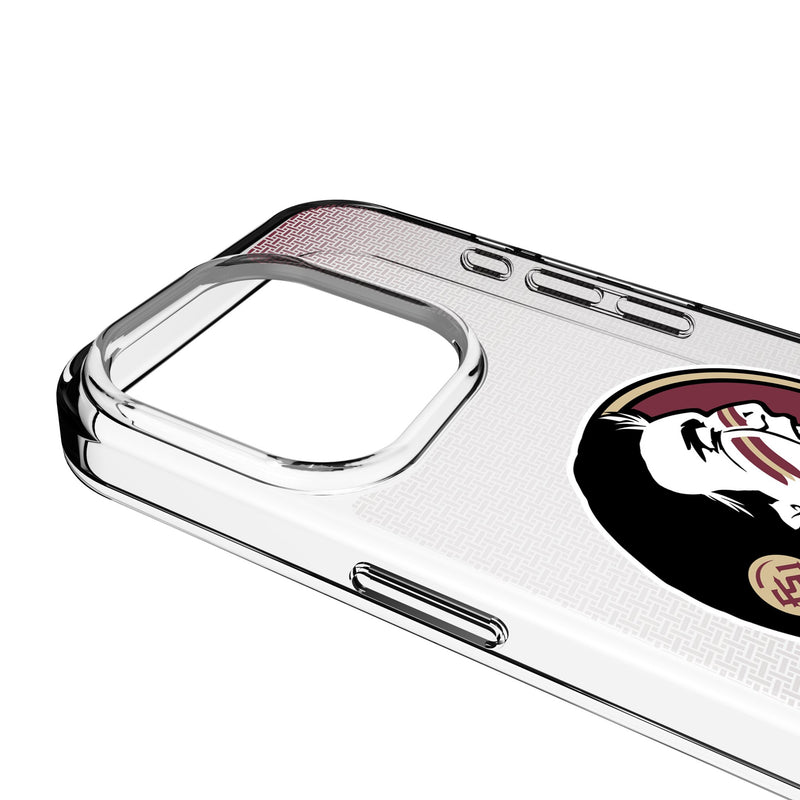 Florida State University Seminoles Linen iPhone Clear Phone Case for Apple iPhone Detail.Jpg