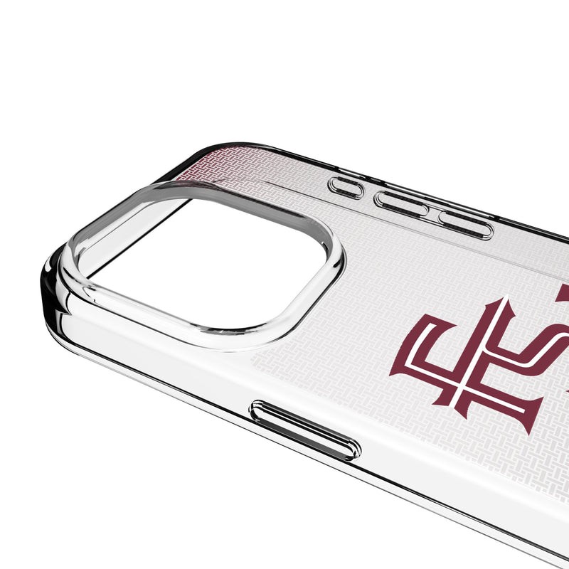Florida State University Seminoles Athletic Wordmark Linen iPhone Clear Phone Case for Apple iPhone Detail.Jpg