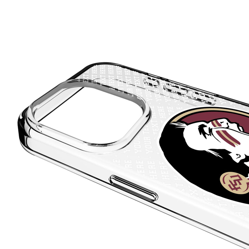 Florida State University Seminoles Personalized EndZone Plus iPhone Clear Phone Case for Apple iPhone Detail.Jpg