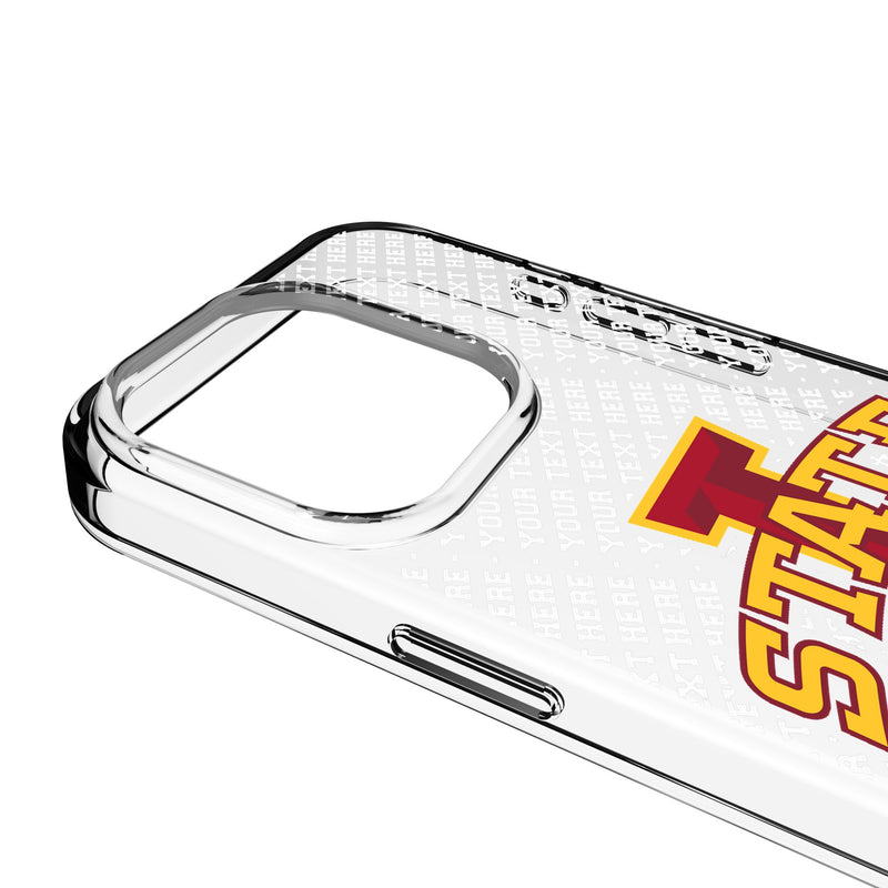 Iowa State University Cyclones Personalized EndZone Plus iPhone Clear Phone Case for Apple iPhone Detail.Jpg