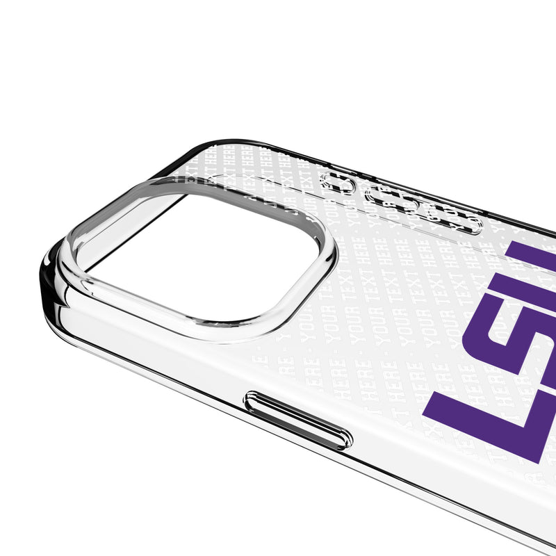 Louisiana State University Tigers Personalized EndZone Plus iPhone Clear Phone Case for Apple iPhone Detail.Jpg