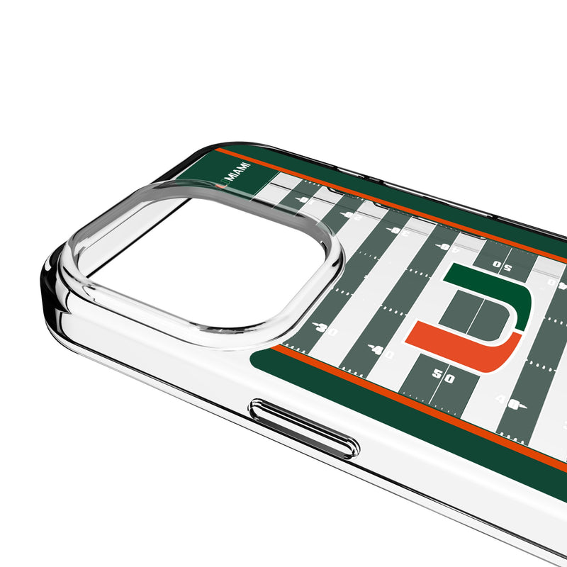 University of Miami Hurricanes Field iPhone Clear Phone Case for Apple iPhone Detail.Jpg
