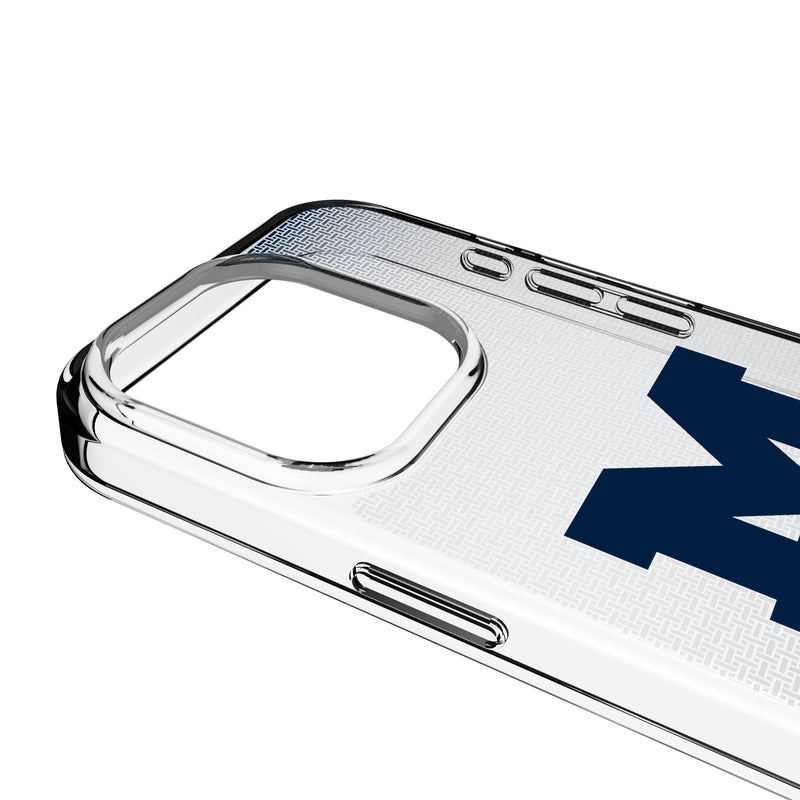 University of Michigan Wolverines Linen iPhone Clear Phone Case for Apple iPhone Detail.Jpg