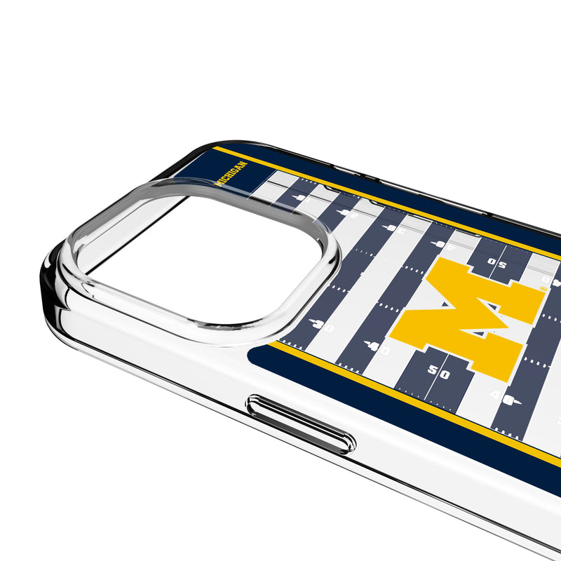 University of Michigan Wolverines Field iPhone Clear Phone Case for Apple iPhone Detail.Jpg