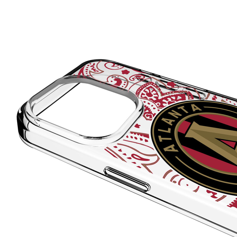 Atlanta United FC Paisley iPhone Clear Phone Case for Apple iPhone Detail.Jpg