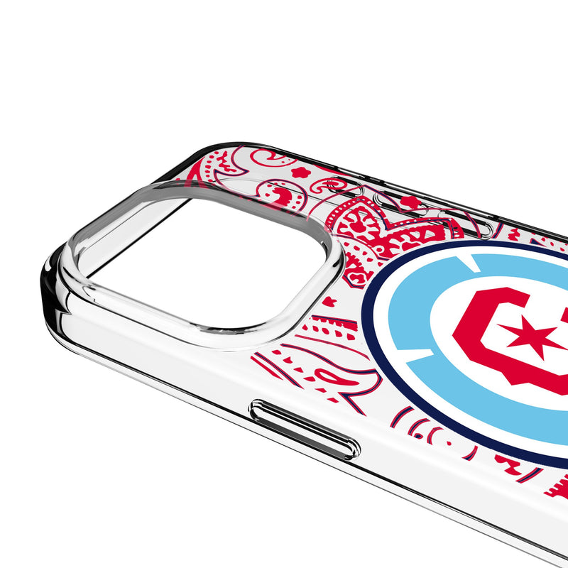 Chicago Fire Paisley iPhone Clear Phone Case for Apple iPhone Detail.Jpg