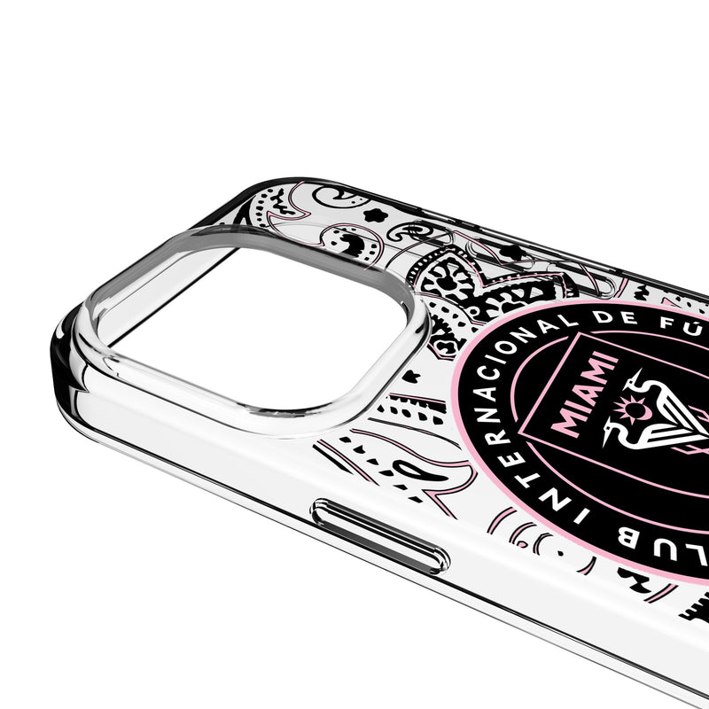 Inter Miami CF Paisley iPhone Clear Phone Case for Apple iPhone Detail.Jpg