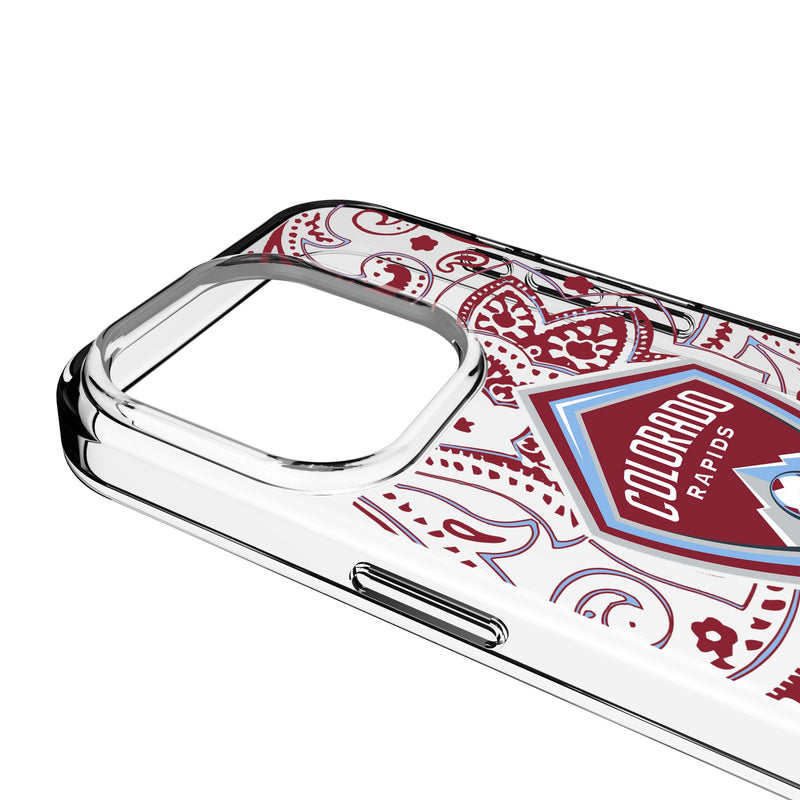 Colorado Rapids Paisley iPhone Clear Phone Case for Apple iPhone Detail.Jpg