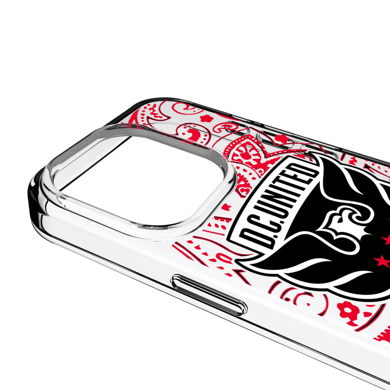 DC United Paisley iPhone Clear Phone Case for Apple iPhone Detail.Jpg