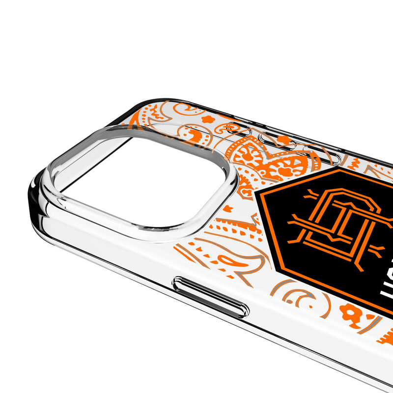 Houston Dynamo Paisley iPhone Clear Phone Case for Apple iPhone Detail.Jpg