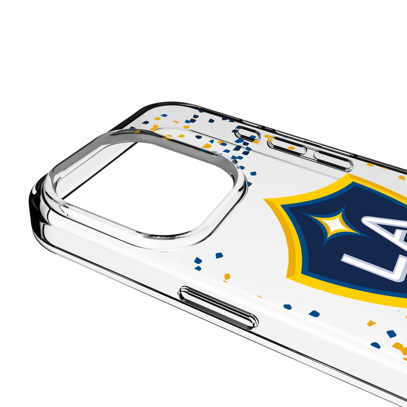 LA Galaxy Confetti iPhone Clear Phone Case for Apple iPhone Detail.Jpg