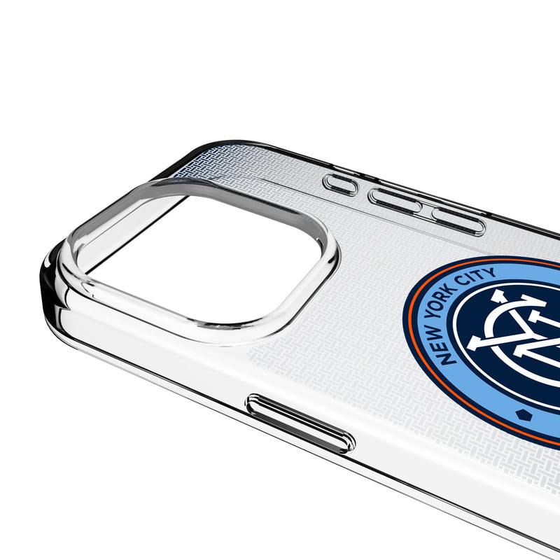 New York City FC Linen iPhone Clear Phone Case for Apple iPhone Detail.Jpg