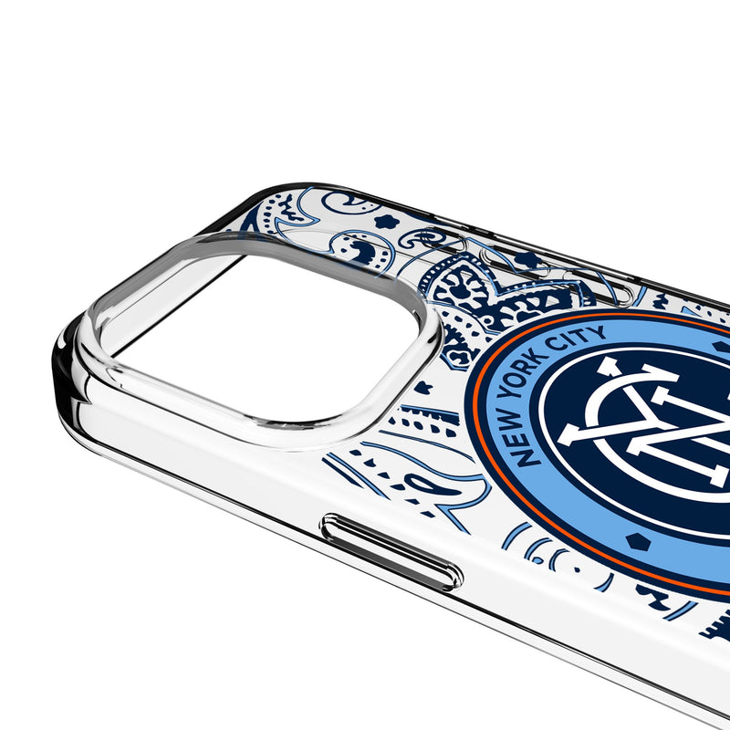 New York City FC Paisley iPhone Clear Phone Case for Apple iPhone Detail.Jpg