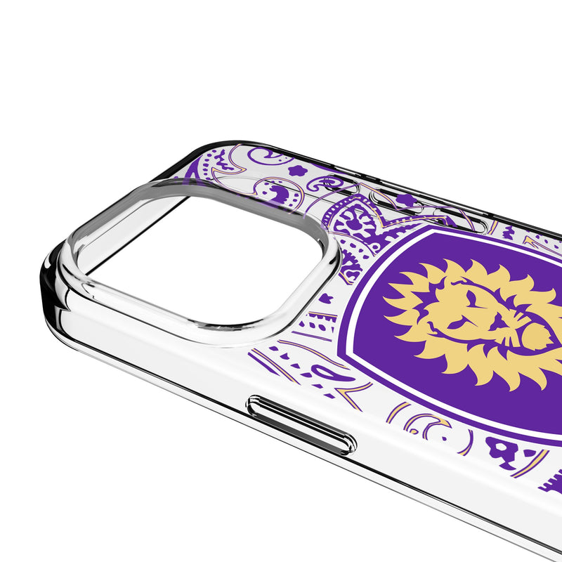 Orlando City Soccer Club Paisley iPhone Clear Phone Case for Apple iPhone Detail.Jpg