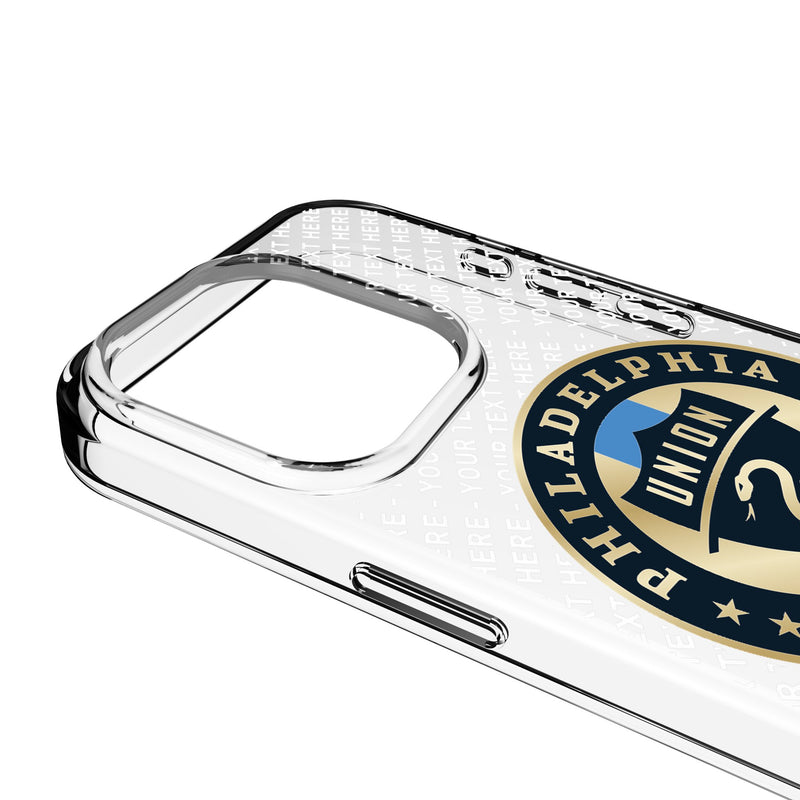 Philadelphia Union Personalized EndZone Plus iPhone Clear Phone Case for Apple iPhone Detail.Jpg