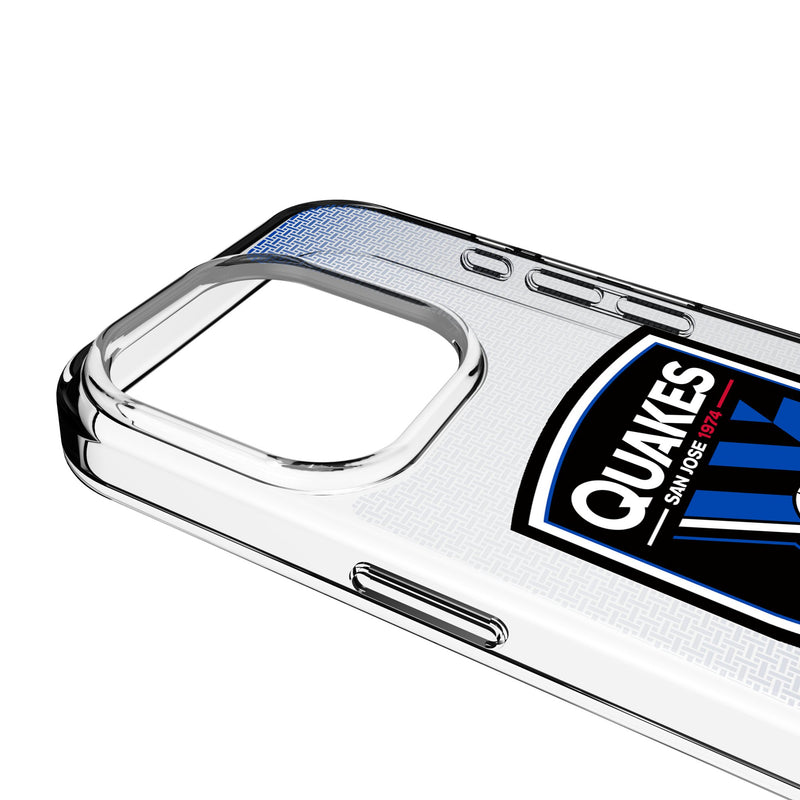 San Jose Earthquakes Linen iPhone Clear Phone Case for Apple iPhone Detail.Jpg