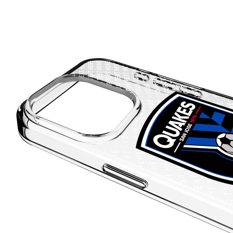 San Jose Earthquakes Personalized EndZone Plus iPhone Clear Phone Case for Apple iPhone Detail.Jpg