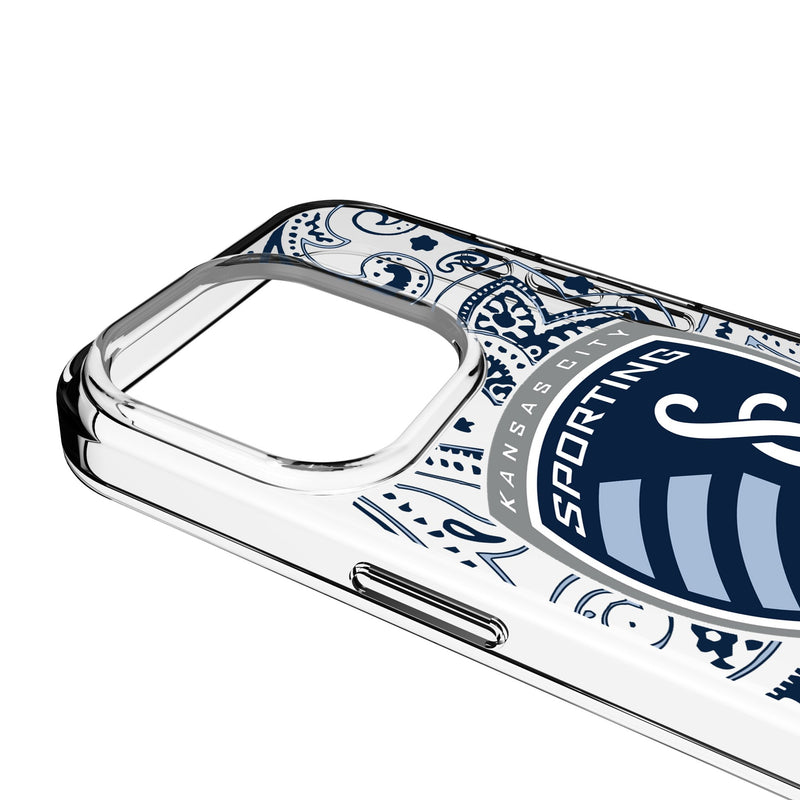 Sporting Kansas City Paisley iPhone Clear Phone Case for Apple iPhone Detail.Jpg