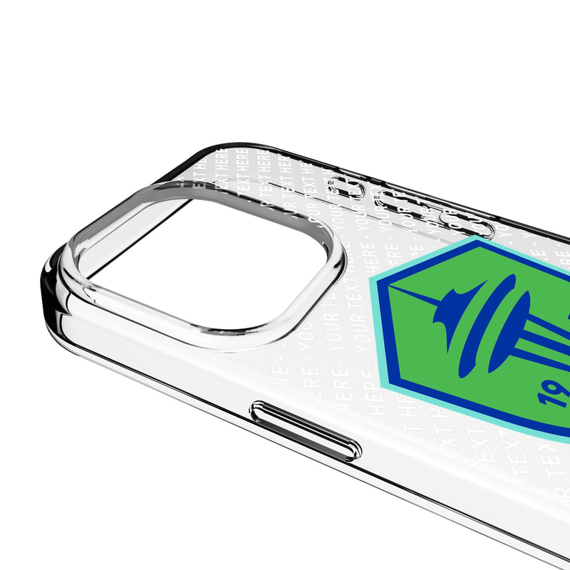 Seattle Sounders FC Personalized EndZone Plus iPhone Clear Phone Case for Apple iPhone Detail.Jpg