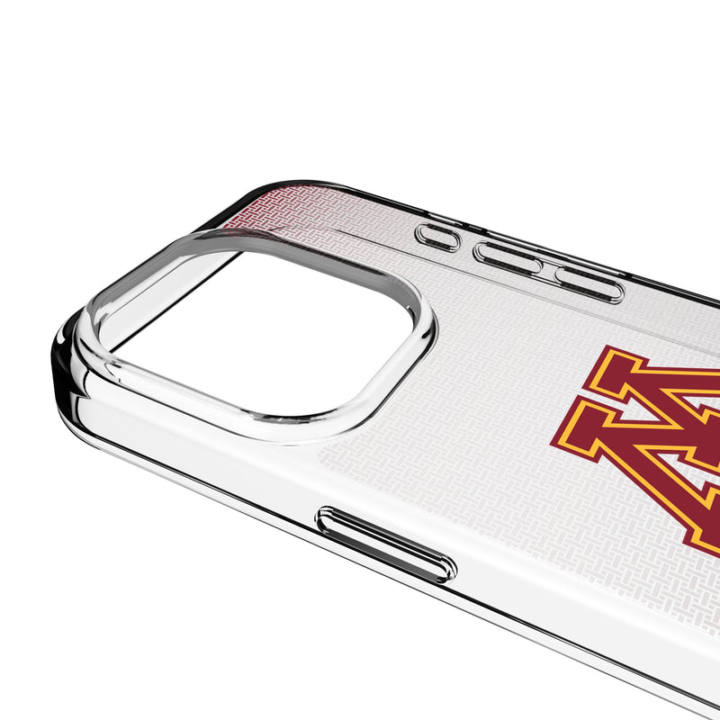 University of Minnesota Golden Gophers Linen iPhone Clear Phone Case for Apple iPhone Detail.Jpg