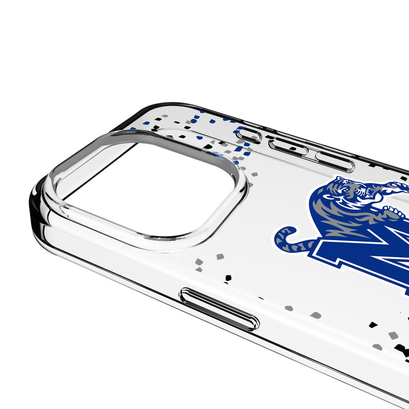 University of Memphis Tigers Confetti iPhone Clear Phone Case for Apple iPhone Detail.Jpg